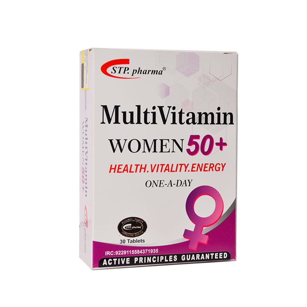 قرص مولتی ویتامین خانم های بالای 50 سال اس تی پی فارما بسته 30 عددی