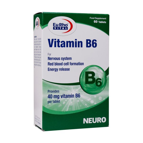 قرص ویتامین B6 یوروویتال بسته 60 عددی