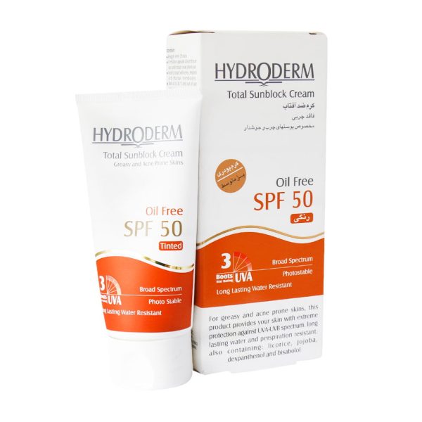 ضد آفتاب رنگی فاقد چربی هیدرودرم SPF50