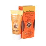 کرم ضد آفتاب رنگی فاقد چربی SPF35 سان سیف مناسب پوست های چرب و آکنه ای ۵۰ گرمی