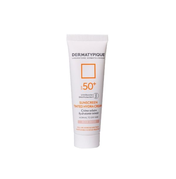 کرم ضد آفتاب رنگی هیدرا SPF50 درماتیپیک مخصوص پوست خشک و نرمال 50 میلی لیتری